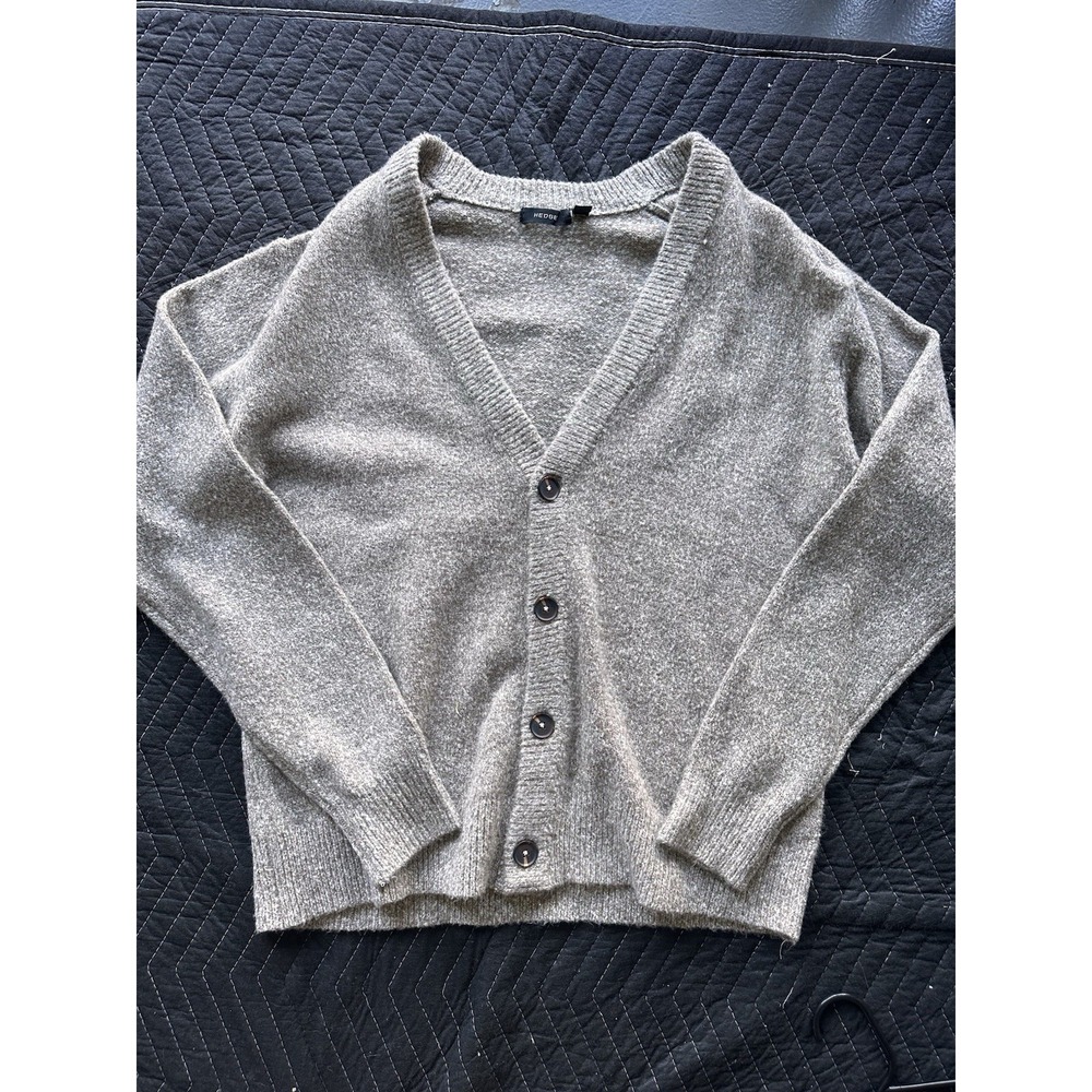 Hedge Oversized Women's Cardigan Size Medium Greige Color